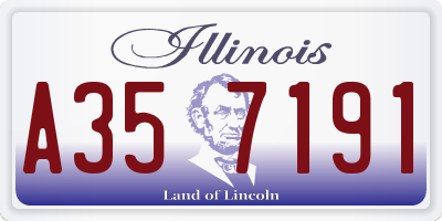 IL license plate A357191