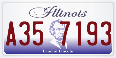 IL license plate A357193