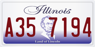 IL license plate A357194