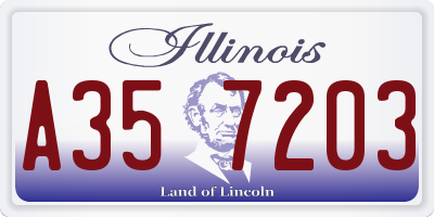 IL license plate A357203
