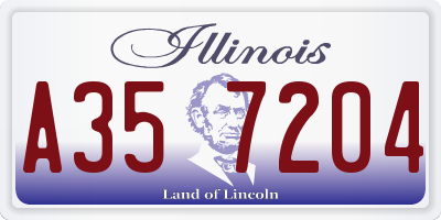 IL license plate A357204