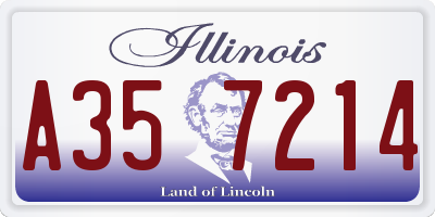 IL license plate A357214
