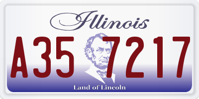 IL license plate A357217