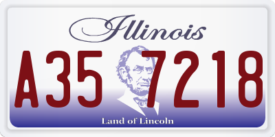 IL license plate A357218