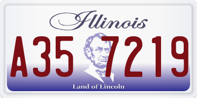 IL license plate A357219