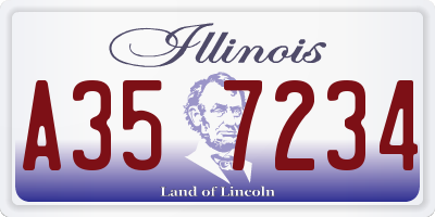 IL license plate A357234
