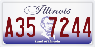 IL license plate A357244