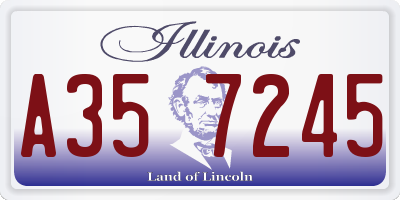IL license plate A357245