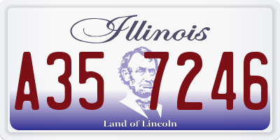 IL license plate A357246