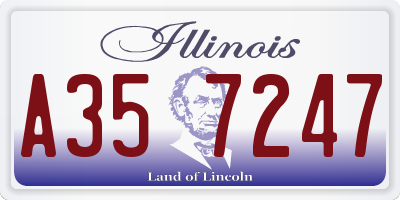 IL license plate A357247