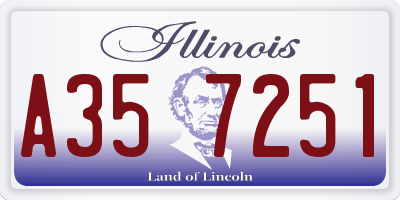 IL license plate A357251