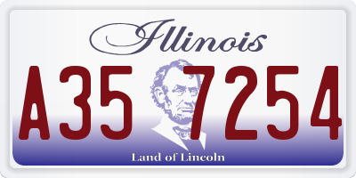 IL license plate A357254