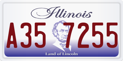 IL license plate A357255