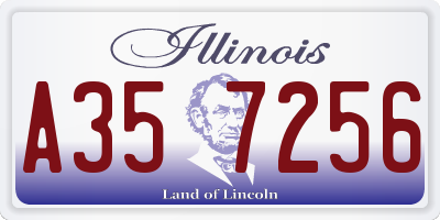 IL license plate A357256