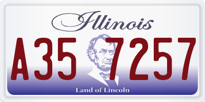 IL license plate A357257