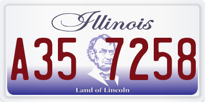 IL license plate A357258