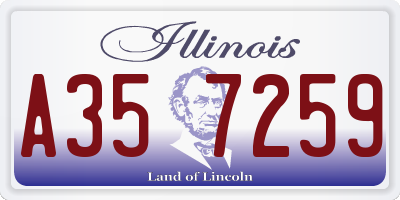 IL license plate A357259