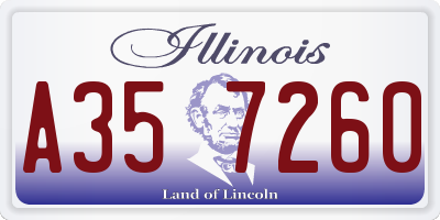 IL license plate A357260