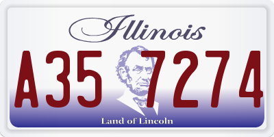 IL license plate A357274