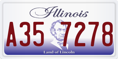 IL license plate A357278