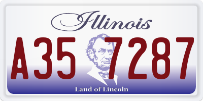 IL license plate A357287