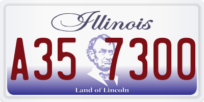 IL license plate A357300
