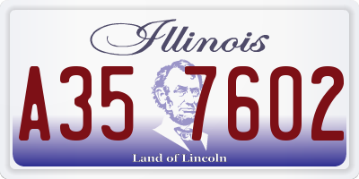 IL license plate A357602