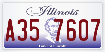IL license plate A357607