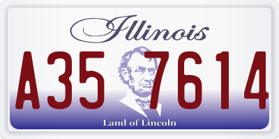 IL license plate A357614