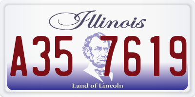 IL license plate A357619