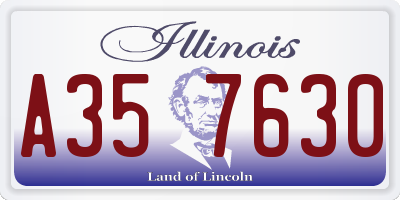 IL license plate A357630
