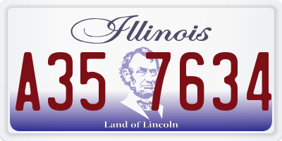 IL license plate A357634