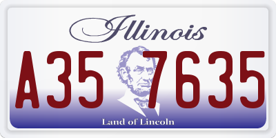 IL license plate A357635