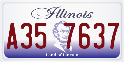 IL license plate A357637