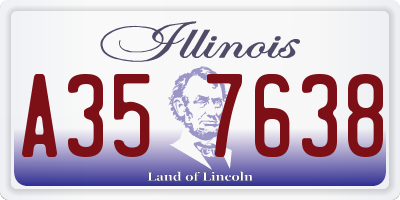 IL license plate A357638