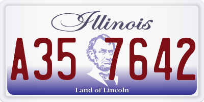 IL license plate A357642