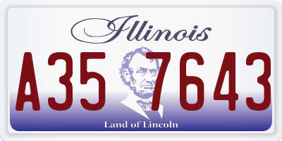 IL license plate A357643