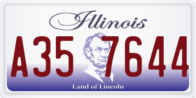IL license plate A357644