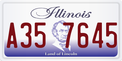 IL license plate A357645