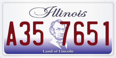 IL license plate A357651