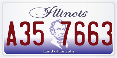 IL license plate A357663