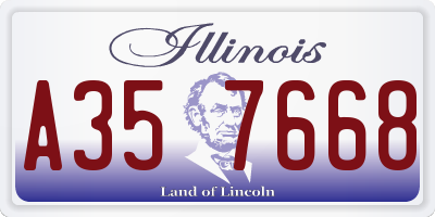 IL license plate A357668