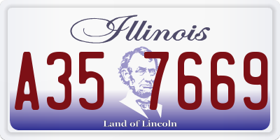 IL license plate A357669