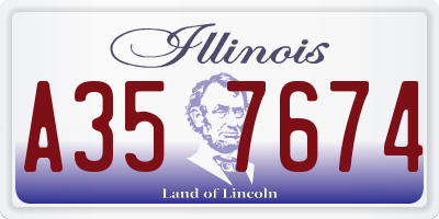 IL license plate A357674