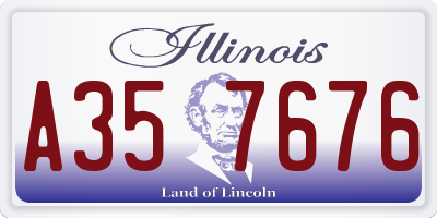 IL license plate A357676