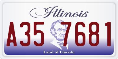 IL license plate A357681