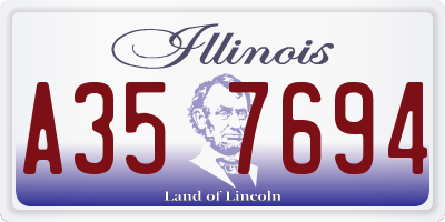 IL license plate A357694