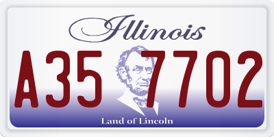 IL license plate A357702
