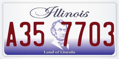 IL license plate A357703