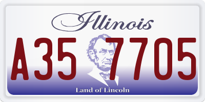 IL license plate A357705